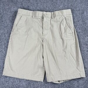 APT.9 Premier Flex Shorts Men 34 Beige Stretch Flat Front Casual Chino Preppy